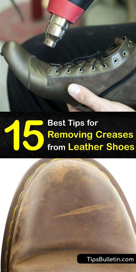 remove crease from leather shoes.